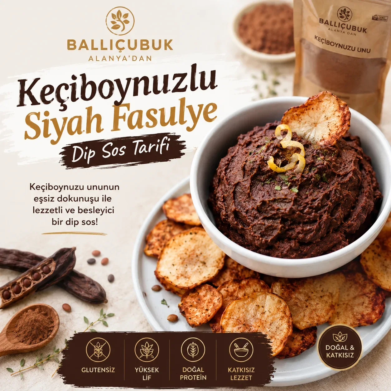 Carob Black Bean Dip Recipe