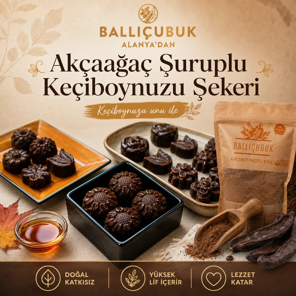 Akçaağaç Şuruplu Keçiboynuzu Şekeri Tarifi
