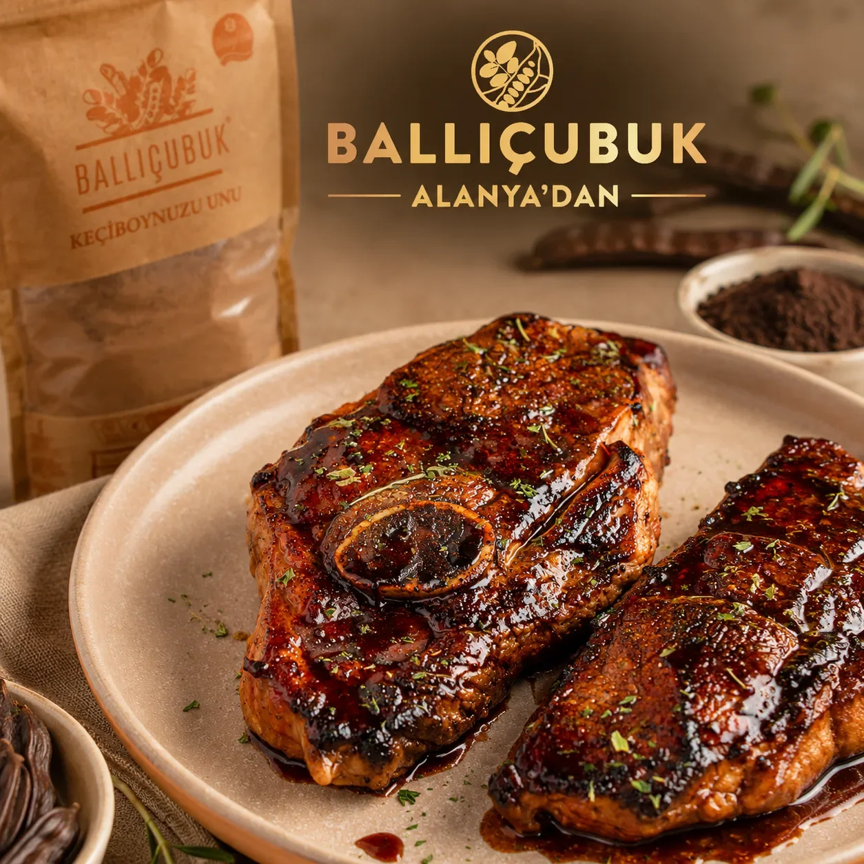 Carob Maple Glazed Lamb Chops Recipe
