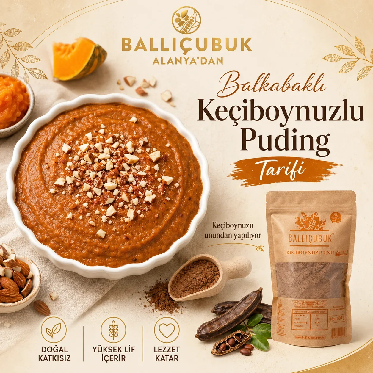 Carob Pumpkin Pudding Recipe