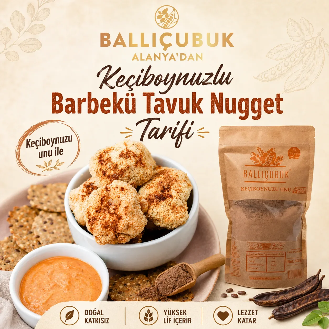 Keçiboynuzlu Barbekü Tavuk Nugget Tarifi