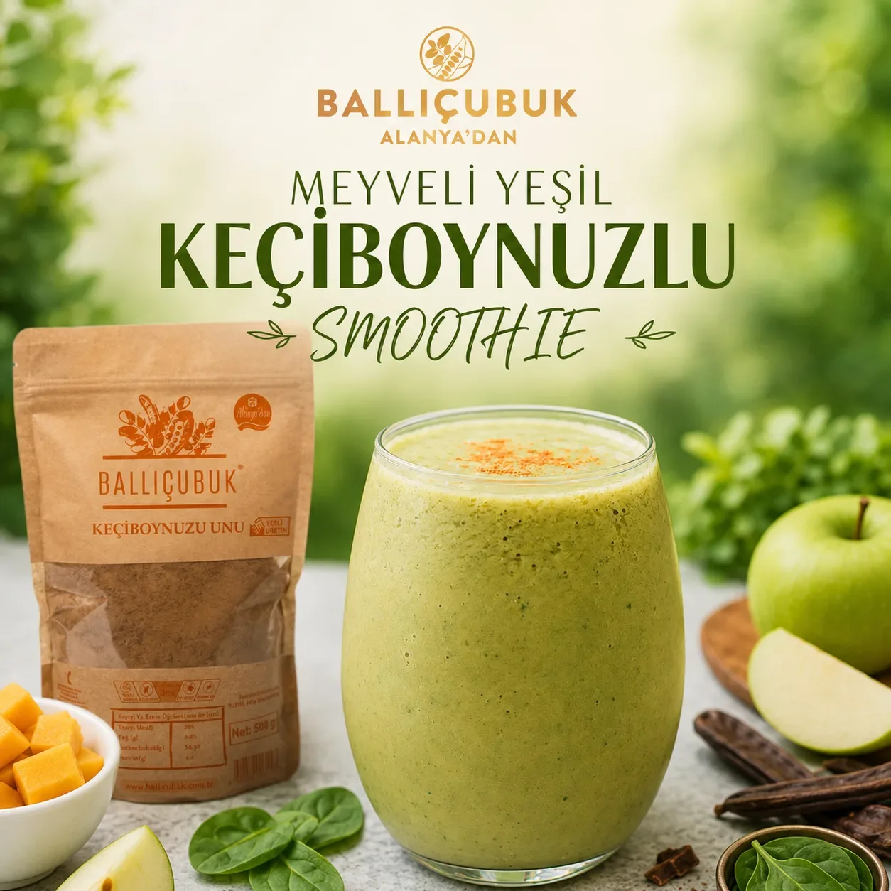 Fruits and Greens Carob Smoothie Recipe